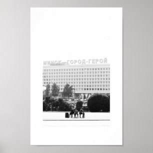 Vitryssland Беларусь Minsk Мінск Минск Arkitektur Poster