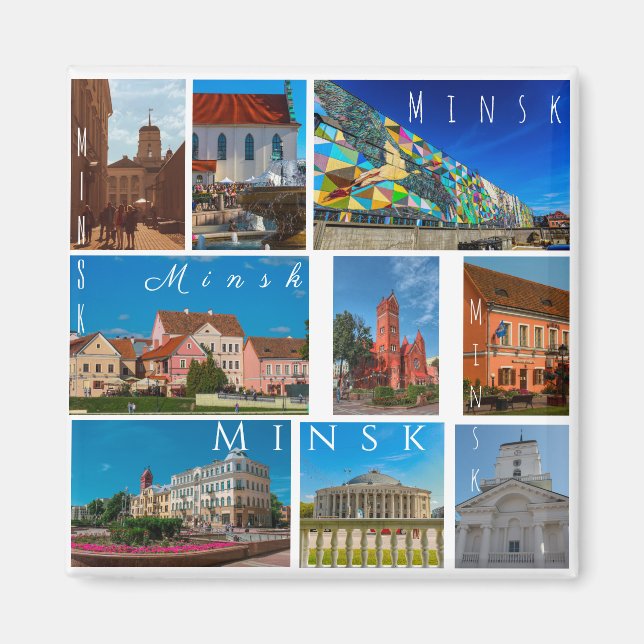 Vitryssland Б е л а р у с ь Minsk budfinauktioner Magnet (Framsidan)