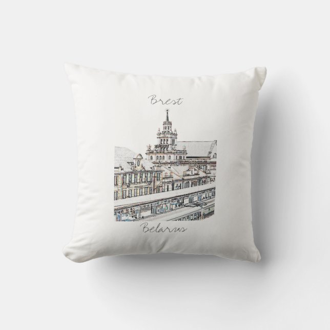 Vitryssland Б е л а р у с Brest Architecture Cushi Kudde (Framsida)