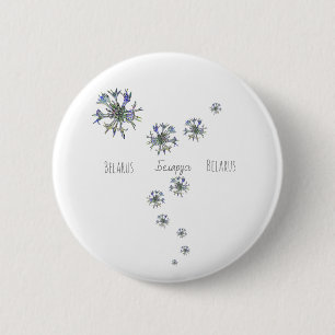 Vitryssland Б е л а у с Maj National Flower Button Knapp