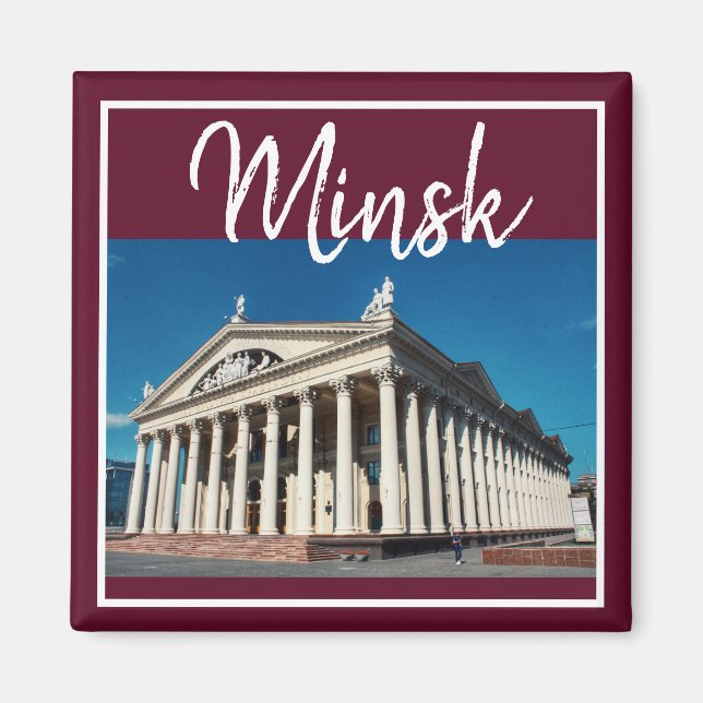 Vitryssland Architecture Minsk City View Magnet (Framsidan)