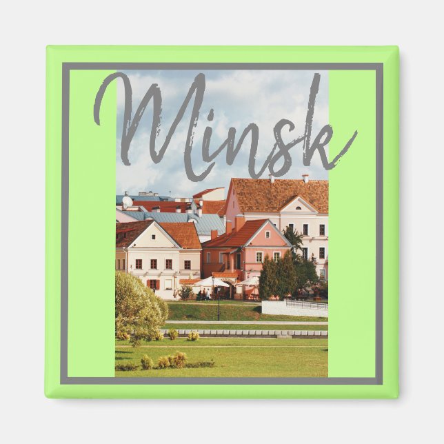 Vitryssland Architecture Minsk City View Magnet (Framsidan)