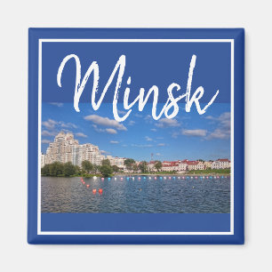 Vitryssland Arkitektur Minsk Stadsvy Magnet