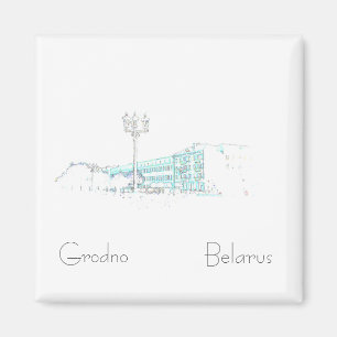 Vitryssland Belarus Grodno Hrodna Arkitektur Magne Magnet
