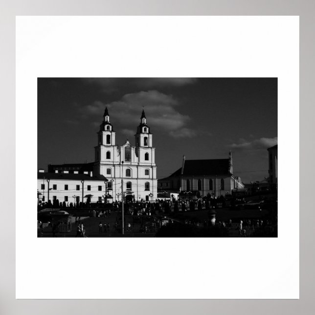 Vitryssland Belarus Minsk Мінск Arkitektur Affisch (Framsidan)