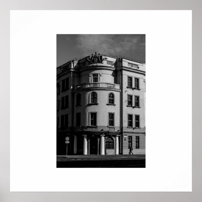 Vitryssland Belarus Minsk Мінск Arkitektur Affisch (Framsidan)
