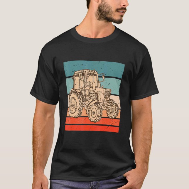 Vitryssland Farmer Tractor Agriculture 4 T Shirt (Framsida)