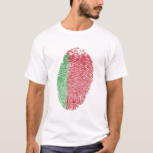 Vitryssland Flagga Fingerprint Land Pride T Shirt