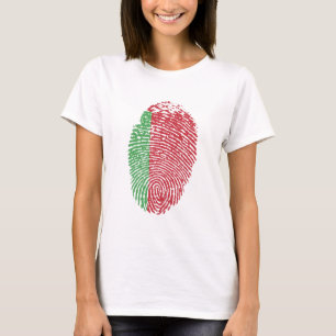 Vitryssland Flagga Fingerprint Land Pride T Shirt