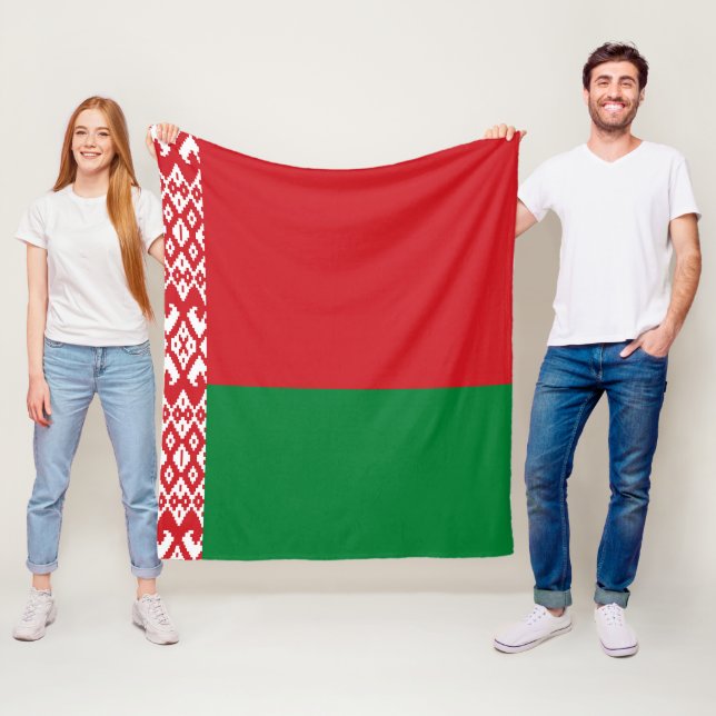 Vitryssland flagga fleecefilt (På plats)