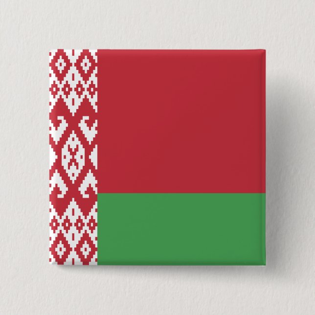Vitryssland Flagga Knapp (Framsida)