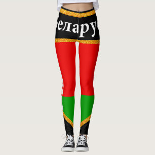 Vitryssland Flagga Leggings