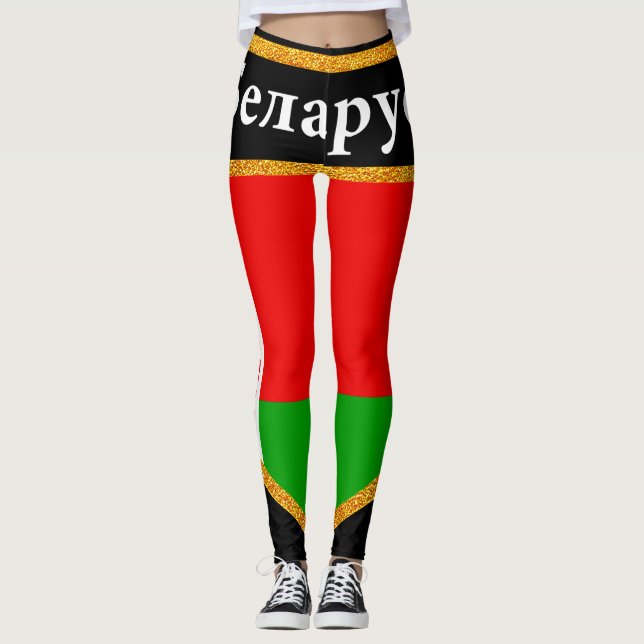 Vitryssland Flagga Leggings (Framsida)