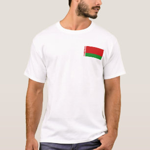Vitryssland Flagga och Karta T-Shirt