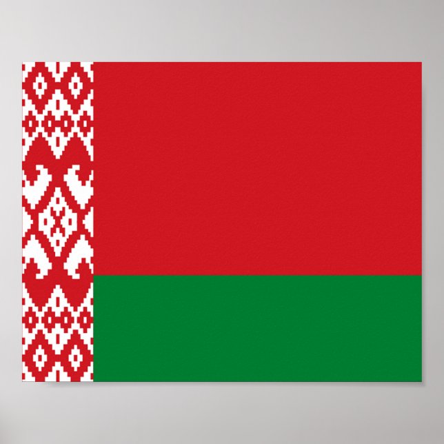 Vitryssland Flagga Poster (Framsidan)