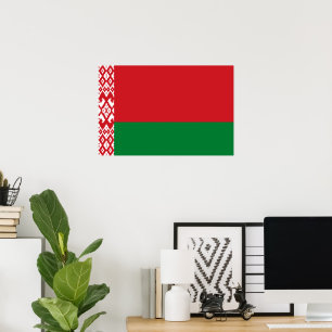 Vitryssland flagga poster