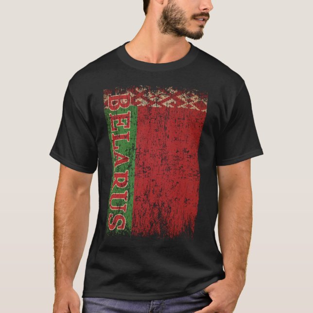 Vitryssland Flagga Present Kvinnor Män Barn Vitrys T Shirt (Framsida)
