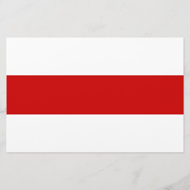 Vitryssland Flagga (Röd och vit) Brevpapper (Framsida)