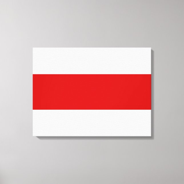 Vitryssland Flagga (Röd och vit) Canvastryck (Framsida)