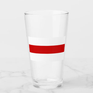 Vitryssland Flagga (Röd och vit) Glaskopp