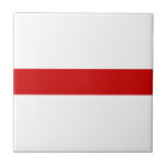 Vitryssland Flagga (Röd och vit) Kakelplatta<br><div class="desc">Detta mönster är en historisk flagga av Vitryssland, som ursprungligen användes av den vitryska demokratiska republiken 1918, innan Vitryssland blev en Sovjetrepublik, och återigen efter att landet återfick sin självständighet 1991 fram till folkomröstningen 1995. Oppositionsgrupperna i Vitryssland har fortsatt att använda denna flagga som ett tecken på deras stöd för...</div>