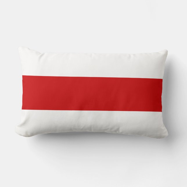Vitryssland Flagga (Röd och vit) Lumbarkudde (Framsida)