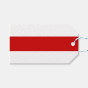Vitryssland Flagga (Röd och vit) Presentetikett