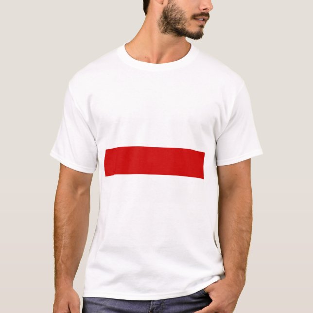 Vitryssland Flagga (Röd och vit) T Shirt (Framsida)
