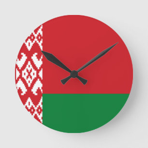 Vitryssland Flagga Rund Klocka