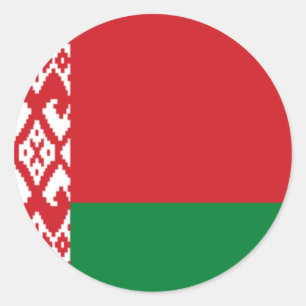 Vitryssland Flagga Runt Klistermärke