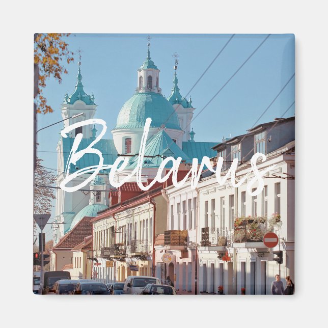 Vitryssland Grodno Arkitektur Landskapsmagnet Magnet (Framsidan)