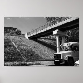 Vitryssland Grodno Old Retro SovjetBuss Poster