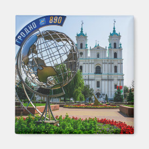 Vitryssland Grodno Stadspanorama Stad Arkitektur Magnet