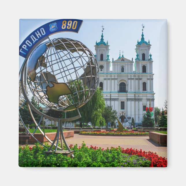 Vitryssland Grodno Stadspanorama Stad Arkitektur Magnet (Framsidan)
