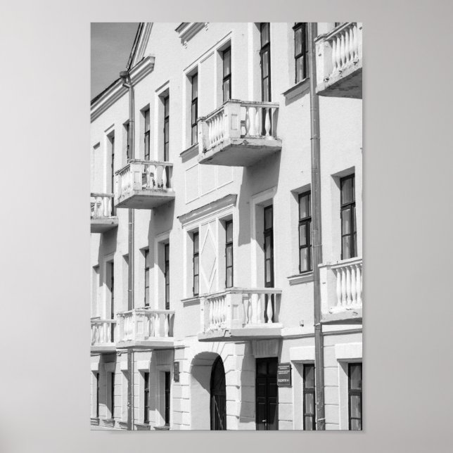 Vitryssland Grodno Stadspanorama Stad Arkitektur Poster (Framsidan)