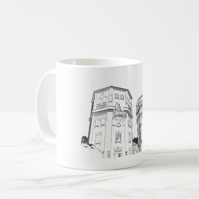 Vitryssland Grodno Vatten Torn Kaffemugg (Framsida vänster)