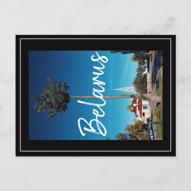 Vitryssland Hrodna Arkitektur Kyrka vykort (Framsida)