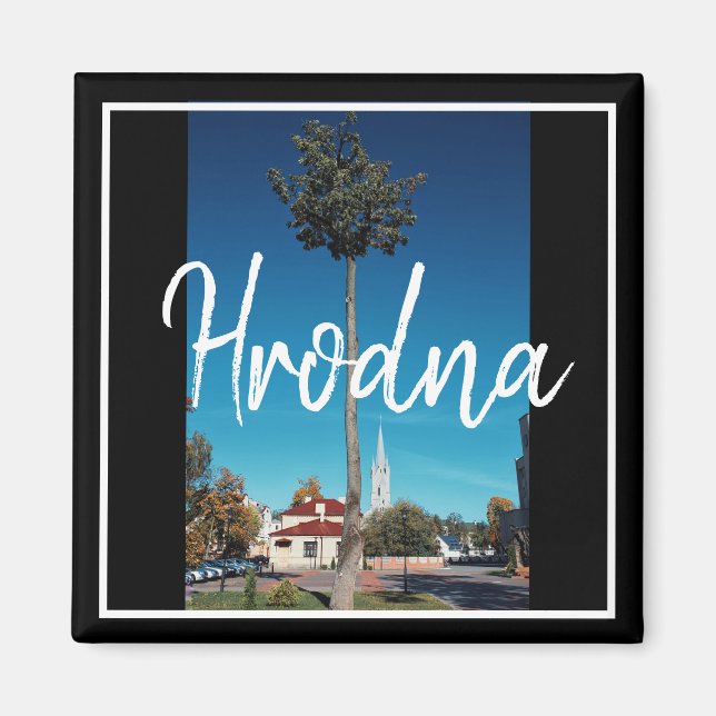 Vitryssland Hrodna Arkitektur Traktor Magnet (Framsidan)