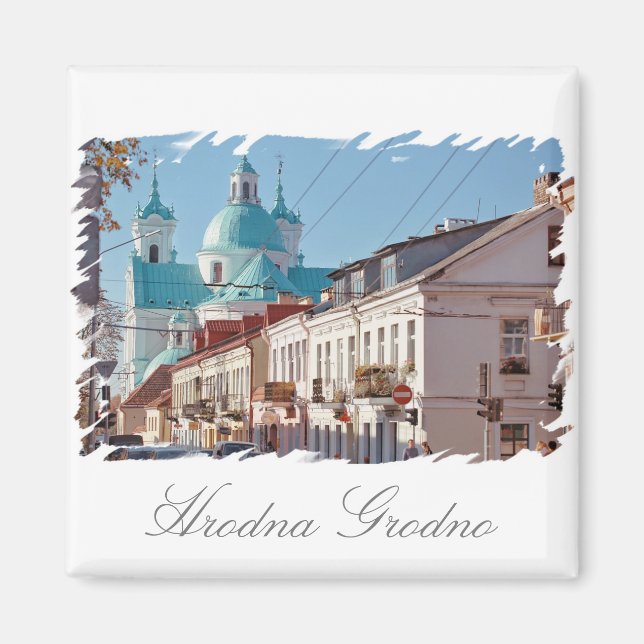 Vitryssland Hrodna Grodno Arkitektur Magnet (Framsidan)