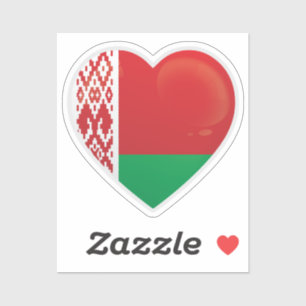 Vitryssland Kärlek Flagga Klistermärken