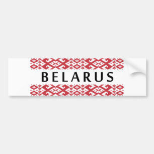 vitryssland land national symbol text folklig moti bildekal