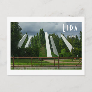 Vitryssland Lida stadsbild Park Landskap Vykort