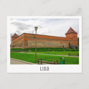 Vitryssland Lida stadsbild Stad Slott Arkitektur Vykort