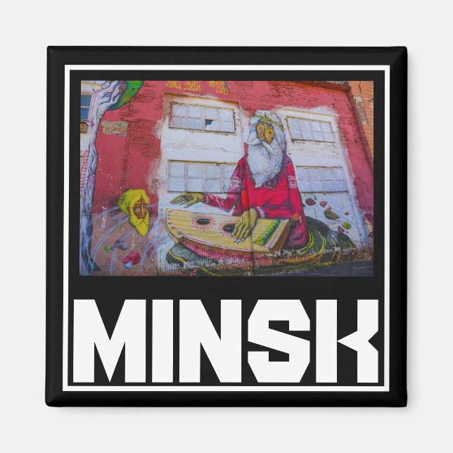 Vitryssland Minsk Architecture Cityscape Graffiti Magnet (Framsidan)