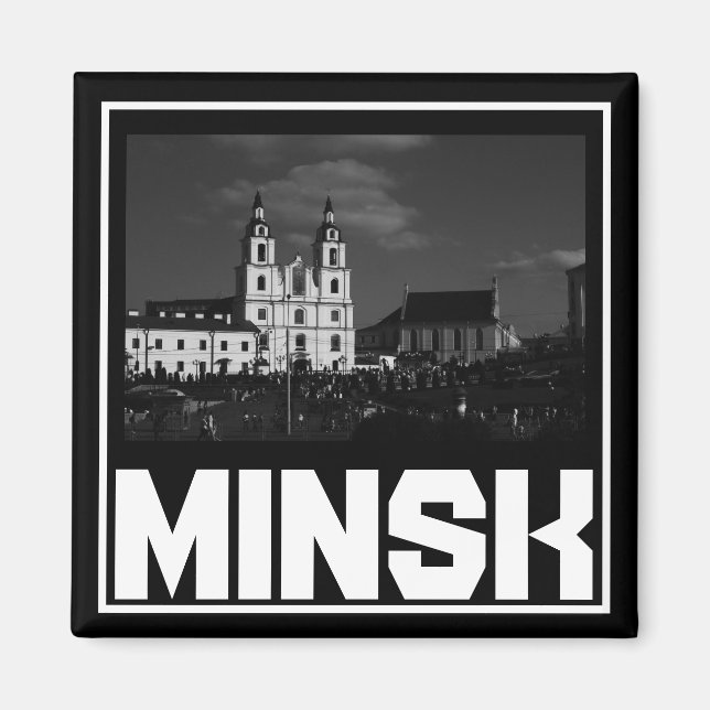 Vitryssland Minsk Architecture Cityscape Magnet (Framsidan)