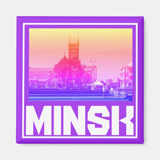 Vitryssland Minsk Architecture Cityscape Magnet (Framsidan)