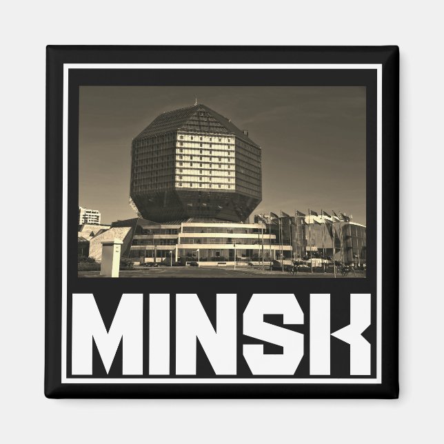 Vitryssland Minsk Architecture Cityscape Magnet (Framsidan)