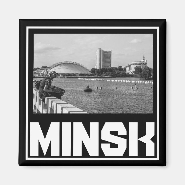 Vitryssland Minsk Architecture Cityscape Magnet (Framsidan)