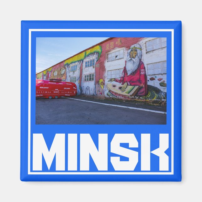 Vitryssland Minsk Architecture Cityscape Magnet (Framsidan)