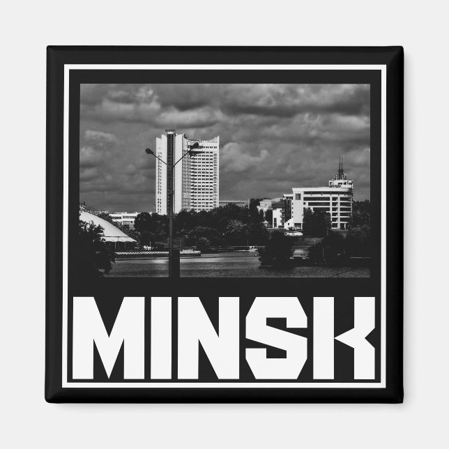 Vitryssland Minsk Architecture Cityscape Magnet (Framsidan)